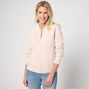 Barefoot Dreams Cream Women's Cardigan Chai Large Full Zip